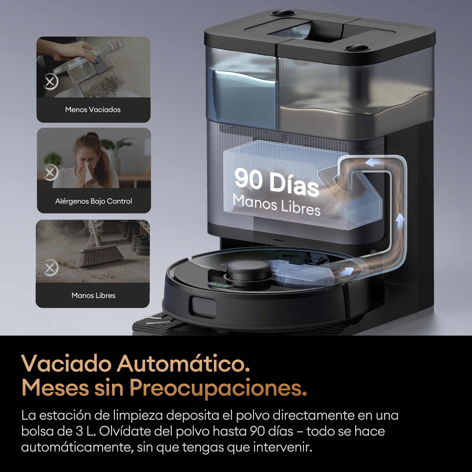 Aspirador de pó robô Ultenic MX50 e esfregão de chão