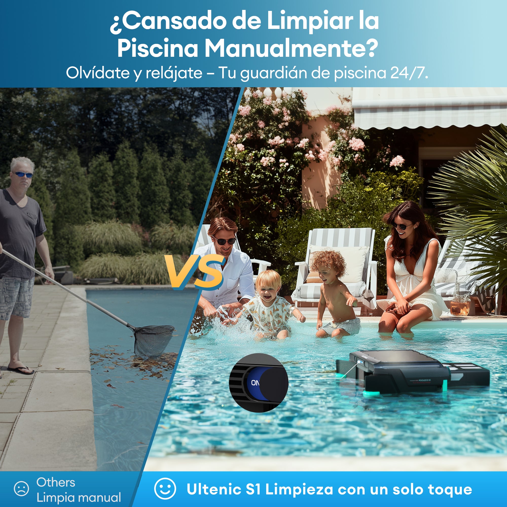 Ultenic Pooleco S1 Skimmer Robótico Solar para Piscinas