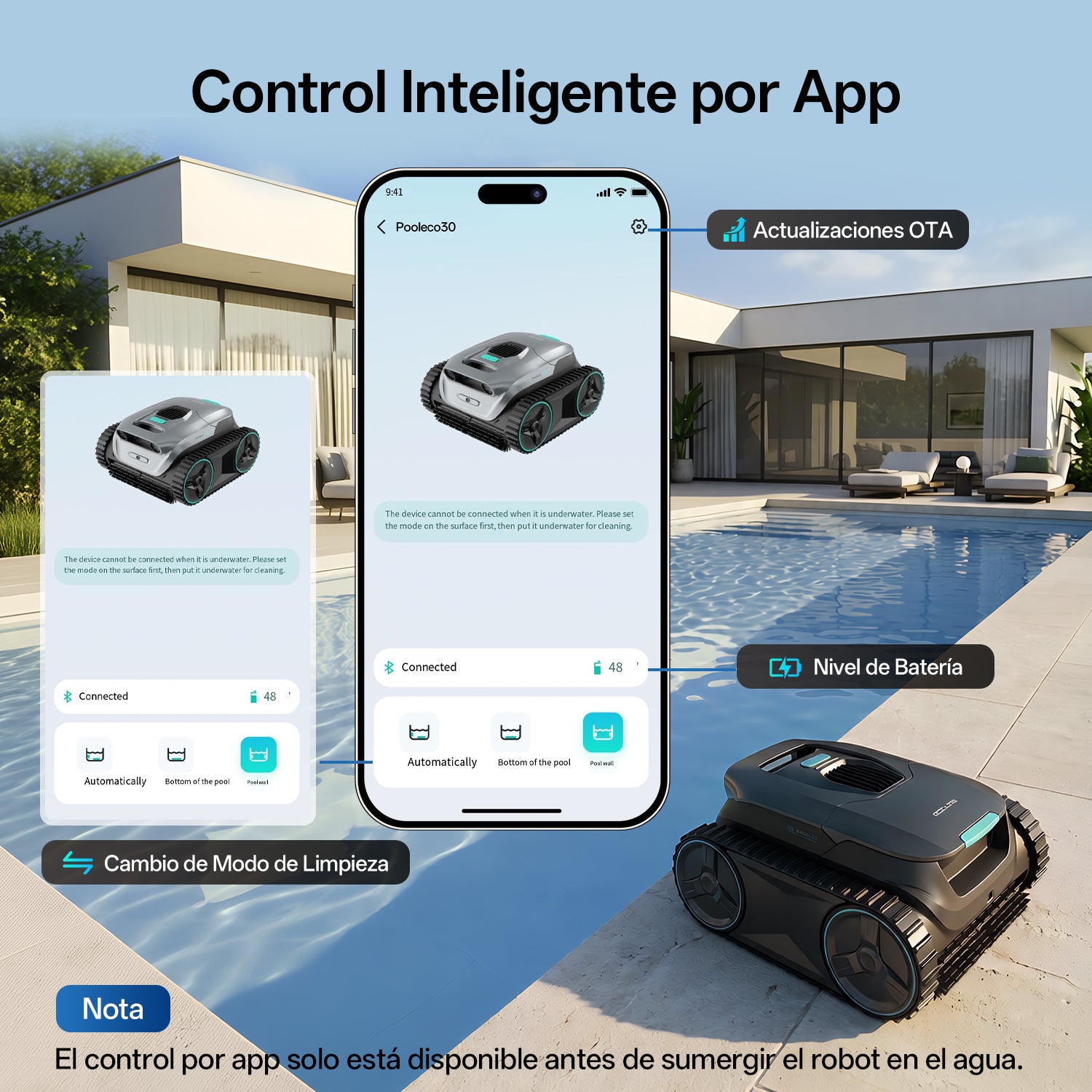Ultenic Pooleco 30 Robots Limpiafondos Piscina