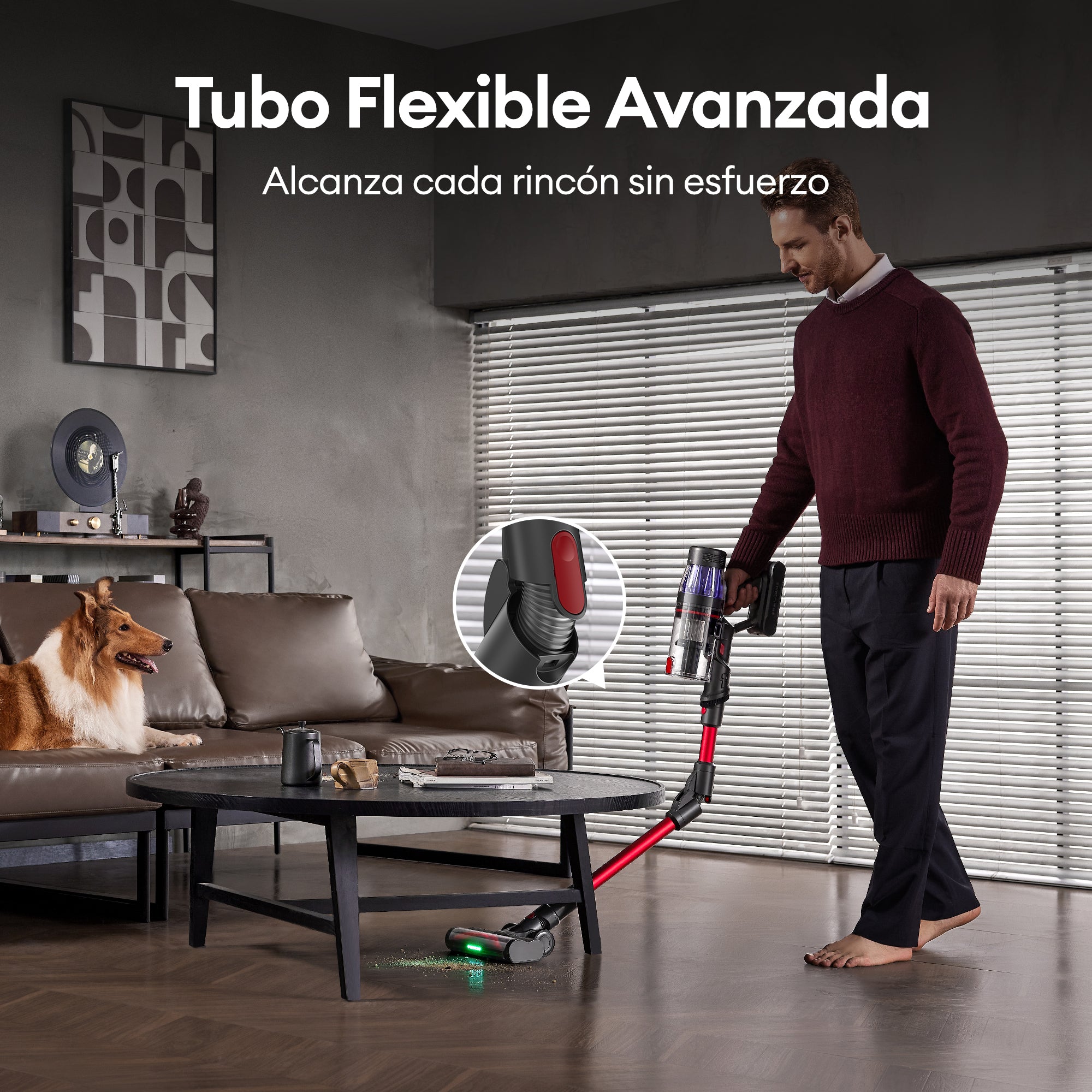 Ultenic U16 Flex Aspiradora sin Cable: GreenEye™ y Tubo Plegable