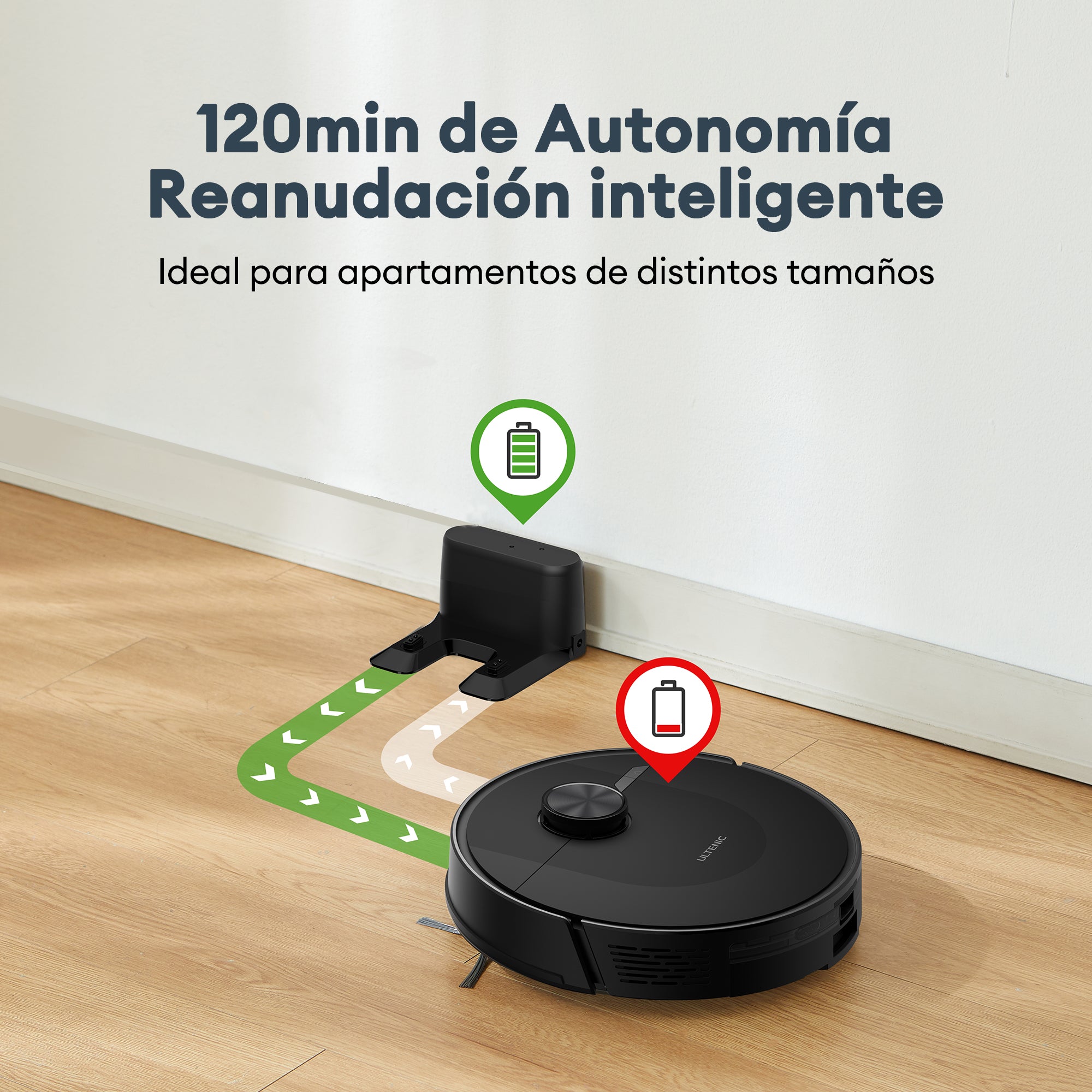 Aspirador de pó robô Ultenic D10 e esfregão de chão: LiDAR e sucção 5000Pa