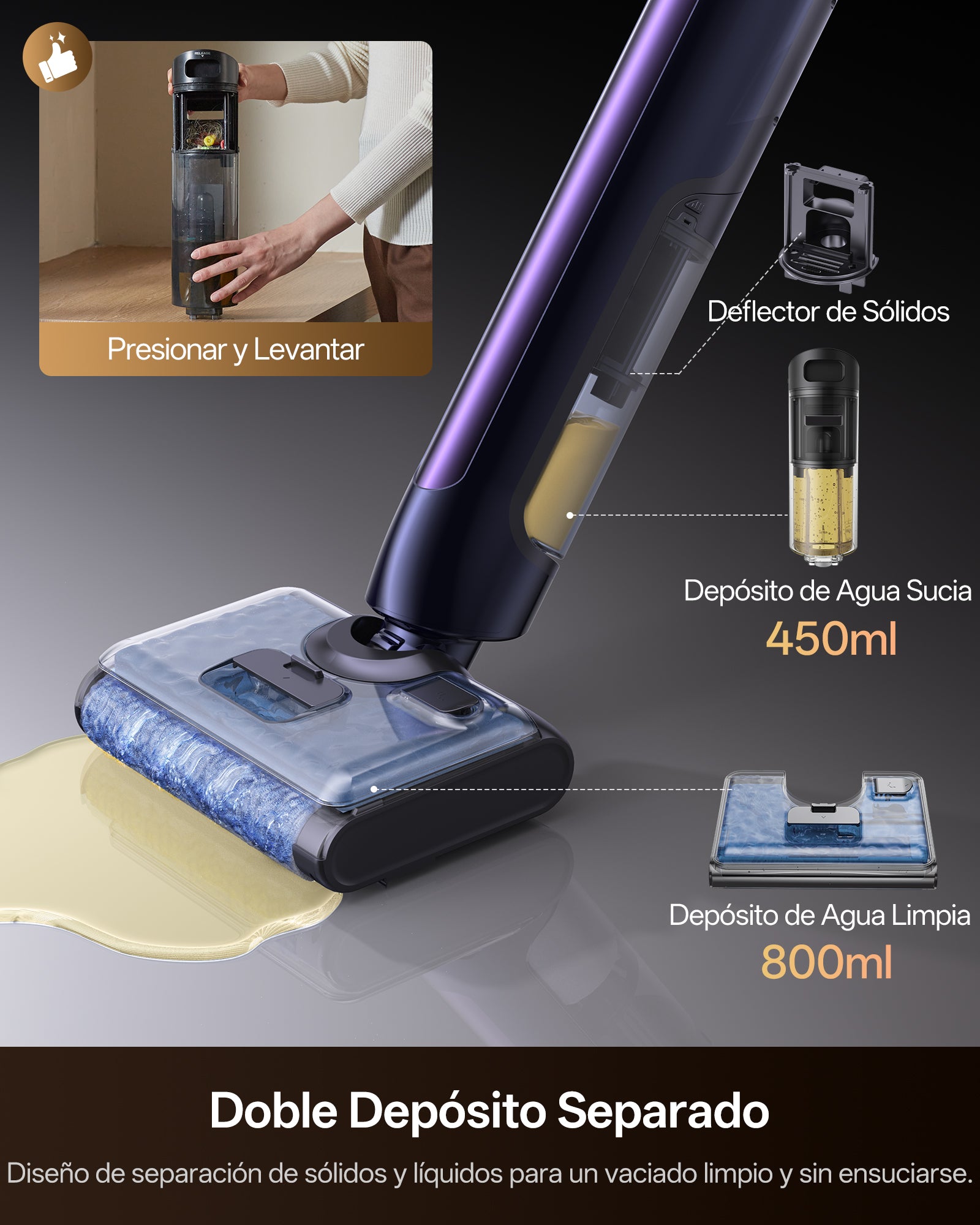 Aspirador de vassoura inteligente Ultenic AC1 TriFlex